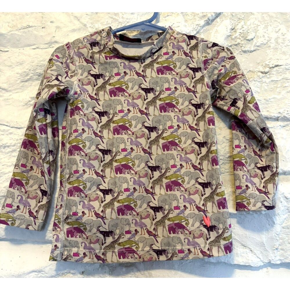 Liberty Art Fabric Crewcuts by J Crew Infant Rash Guard Queue at the Zoo 18-24m